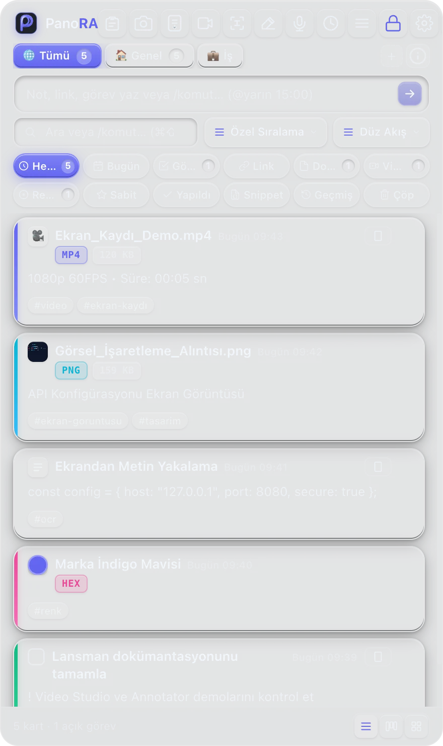 PanoRA Main Desktop HUD